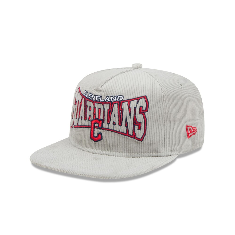 New Era Cleveland Guardians Gray Cord Golfer Hat - One Size